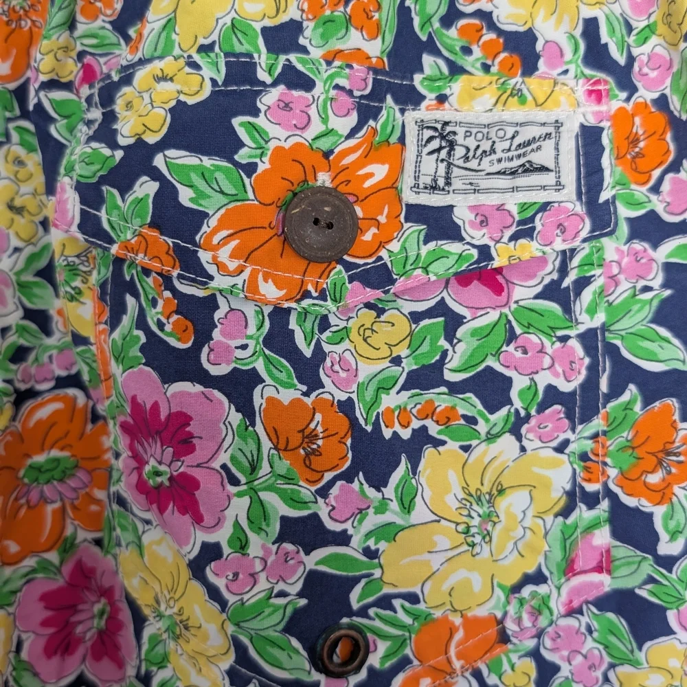 Polo Ralph Lauren Men’s Floral Print Swim Trunks XL Lined Tropical Colorful
